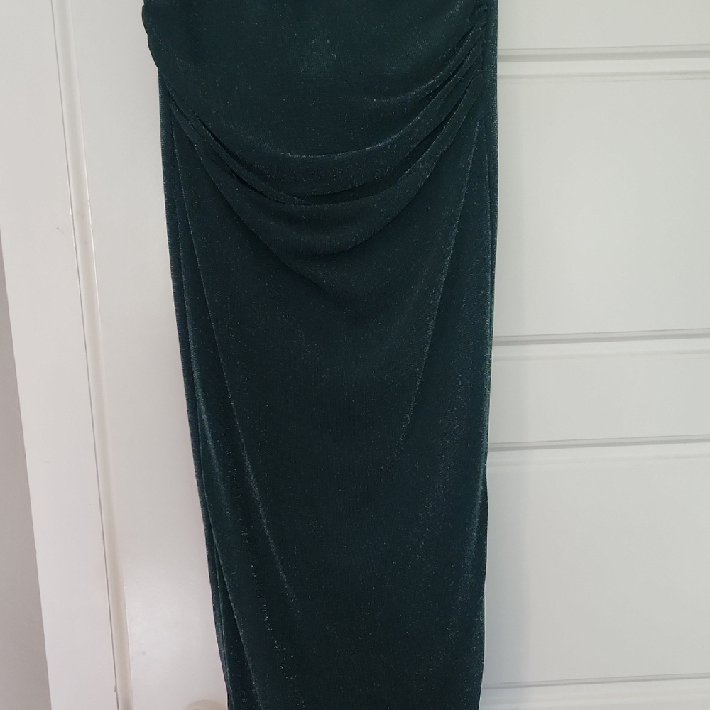 SHEIN Emerald Strapless Dress